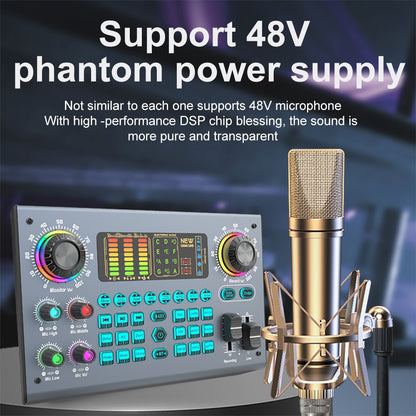 Pacote de equipamentos profissionais Zealsound para podcast e placa de som ao vivo com microfone XLR 48V para gravação em PC, canto, streaming e jogos