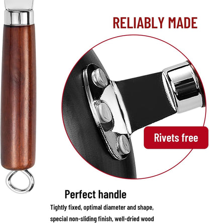 Flat Bottom Wok Pan 32cm Skillet Iron Stir Fry Pans Non-stick Cooking Pan for Electric Induction Cooktops Woks