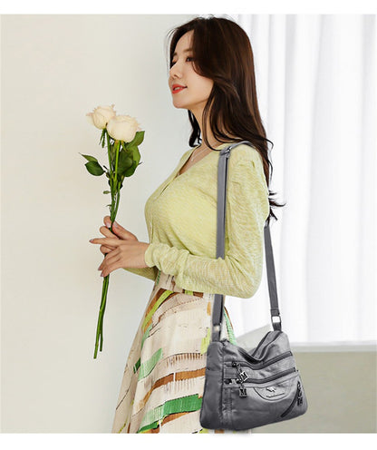 High Quality Soft Leather Luxury Purses and Handbags Women's Bag Designer Multi-pocket Crossbody Shoulder Bag for Women 2024 Sac