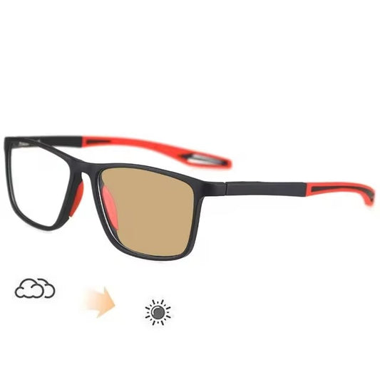 Men Ultralight Photochromic Glasses TR90 Frame Myopia Eyeglasses Women Male Vintage Color Changing Sunglasses Eyewear 0 To -4.0