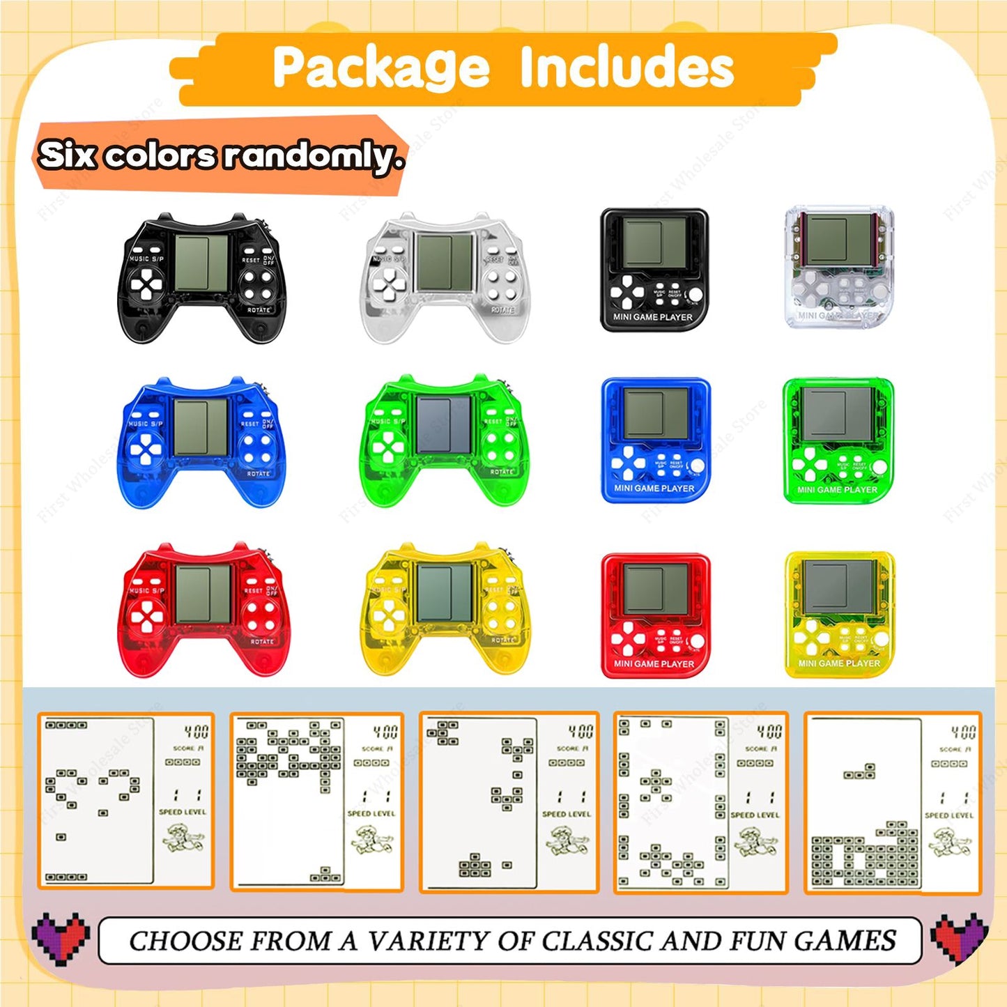 6-48Pcs Video Game Party Favors for Classic Game Console Keychain Birthday Joypad Souvenir School Valentine Gifts