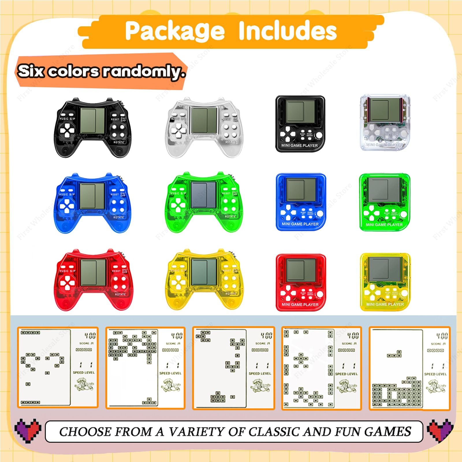 6-48Pcs Video Game Party Favors for Classic Game Console Keychain Birthday Joypad Souvenir School Valentine Gifts