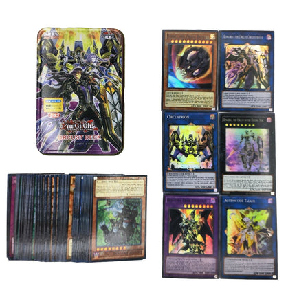Yu Gi Oh Cards PACK DE DEUS EGÍPCIO Deck de Cartas Inglês TCG Holográfico Dourado Dragão Branco Jogo de Duelo Coleção de Cartas com Caixa de Lata