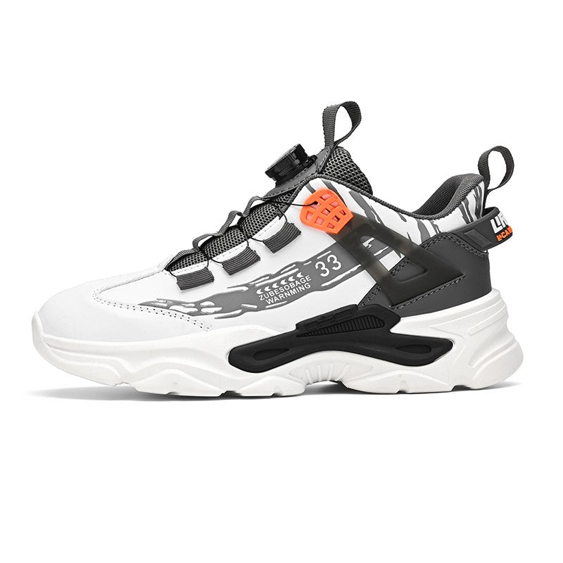 Tênis Masculino com Fivela Giratória, Sapatos Esportivos Leves de Primavera, Casuais, Respiráveis, para Corrida, Versáteis, Estilo Daddy Shoes