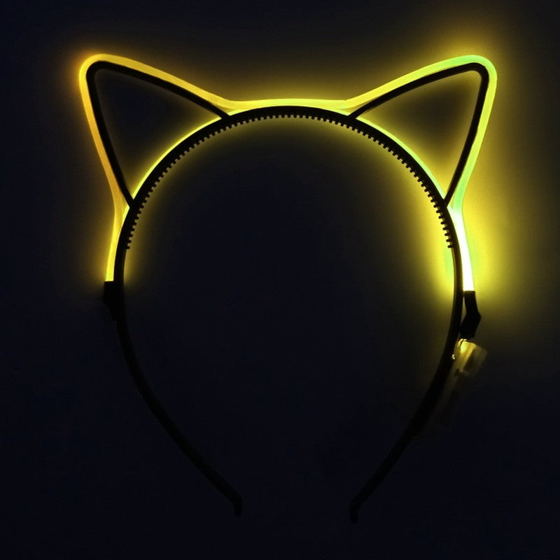 Luminous Cat Ears LED Hair Band Kawaii Accessories Cosplay Supplies Glowing Colorful Headband For Birthday Christmas
