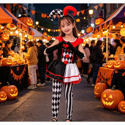 2026 New Sydanne New Variety Clown Skirt Dress Set Cosplay Costume  Cute Clown Clothes Masquerade Halloween Costume