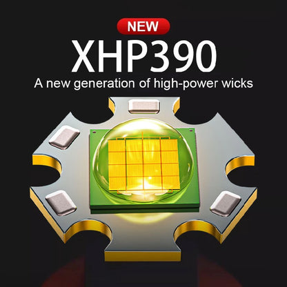 2025 New 15000mAh XHP390 Flashlights 10000000LM Ultra Powerful Flashlight Zoom USB Rechargeable Lantern Outdoor Camping Torch