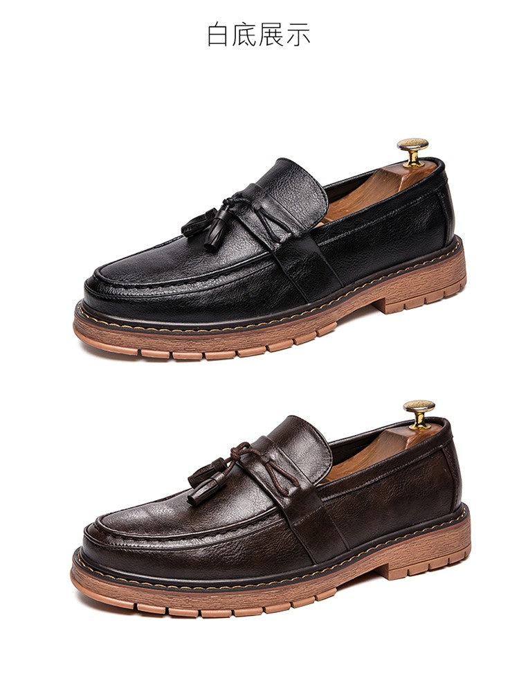 Classic Men's Dress Shoes High Quality Casual Business Leather Shoes For Men Loafers Formal Office Leather Tassel Social Shoes