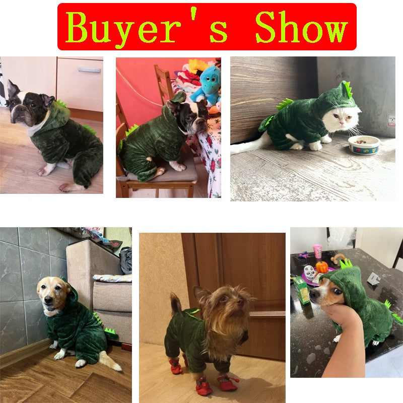 Roupa de Cachorro Macia e Quente de Fleece para Cães Jumpsuits Roupa de Pet para Cães Pequenos Gatos Filhotes Casacos com Capuz Fantasia Chihuahua Yorkshire