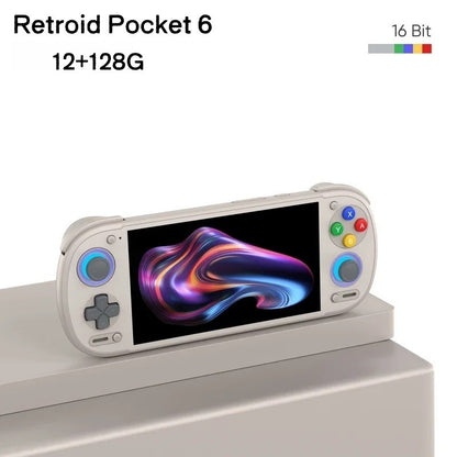 Retroid Pocket 6 Handheld Game Console RP6 Android 5.5 Inch 1080P 120Hz AMOLED Screen 6000mAh 8GEN2 with Hall-Effect Trigger PS2
