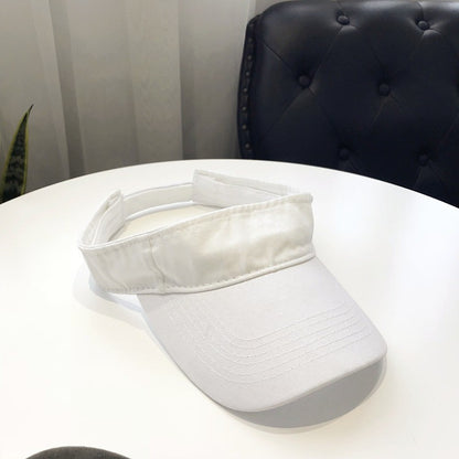 Chapéus de Sol de Verão Algodão Lavado Viseira Topo Aberto Feminino Masculino Esporte Viagem Chapéu de Praia Cor Sólida Protetor Solar Anti Uv Viseira Bonés de Golfe