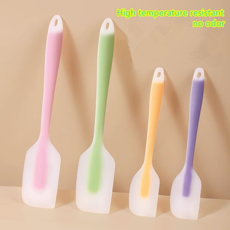 Espátula de Silicone Creme Manteiga Cozinha Cozimento Espátula Utensílios Resistentes ao Calor Raspador Decorador Ferramentas Translúcidas para Cozinha e Confeitaria