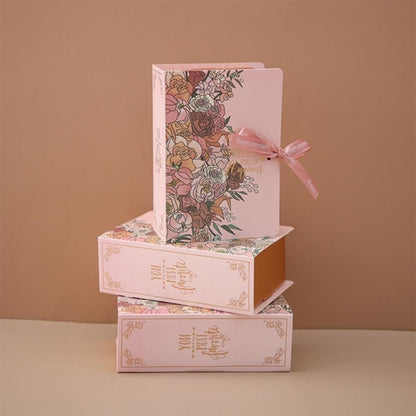 Round Paper Gift Box Leather Carry Hands Portable Wedding Candy Cake Chocolate Favors Bag Birthday Party New Year Decor Supplies