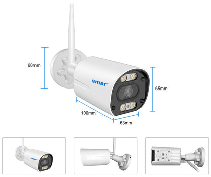 Smar Outdoor IP Wifi 3MP Survalance Camera for Wifi CCTV System Kit Human Detection Night Vision Video Cam ICSEE Two Way Audio