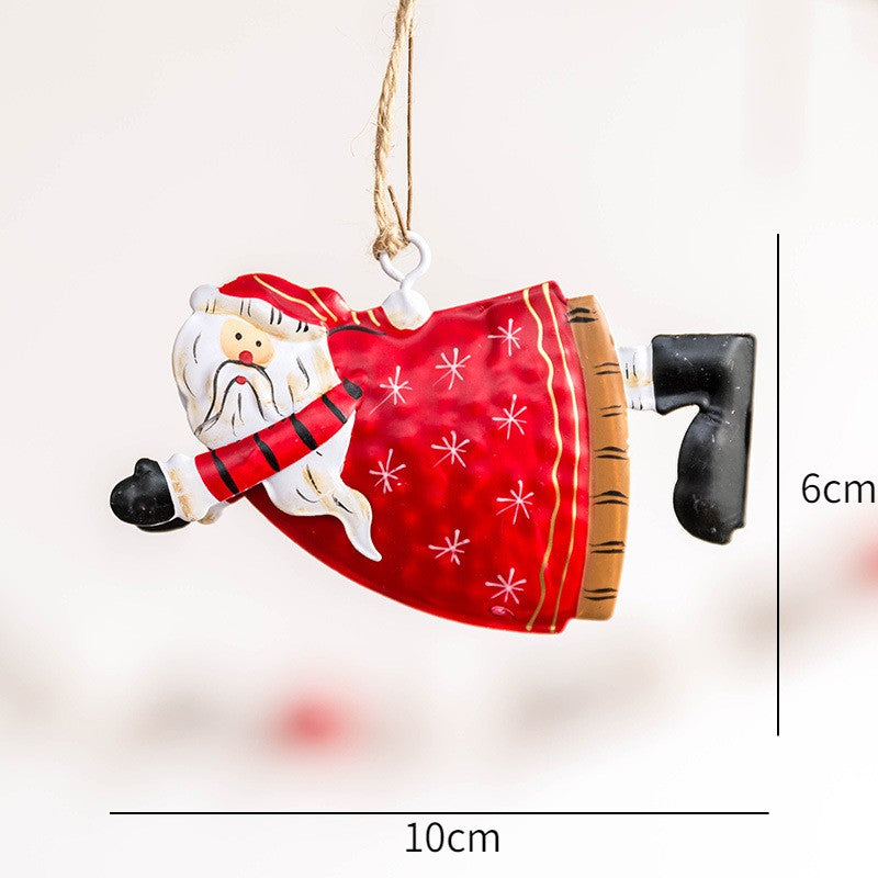 Metal Iron Red Mailbox Hanging Ornament Christmas Tree Pendant Letters To Santa Claus Home Christmas Decoration