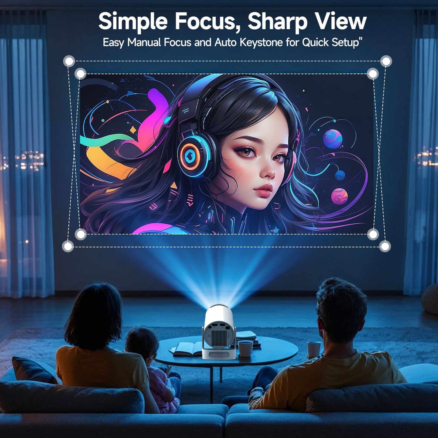 Magcubic 8K Android 14 Portable Projector 8000 Lumens WiFi 6 BT5.4 Outdoor Theater 5W HiFi Speaker 720P HD Supported HY300 Pro+