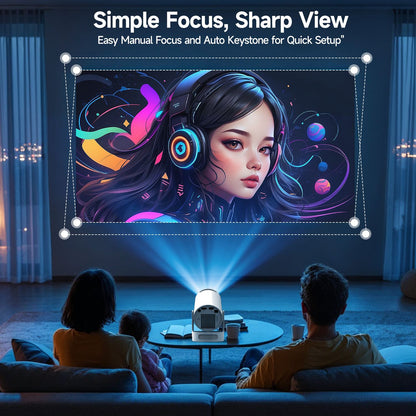 Magcubic 8K Android 14 Portable Projector 8000 Lumens WiFi 6 BT5.4 Outdoor Theater 5W HiFi Speaker 720P HD Supported HY300 Pro+
