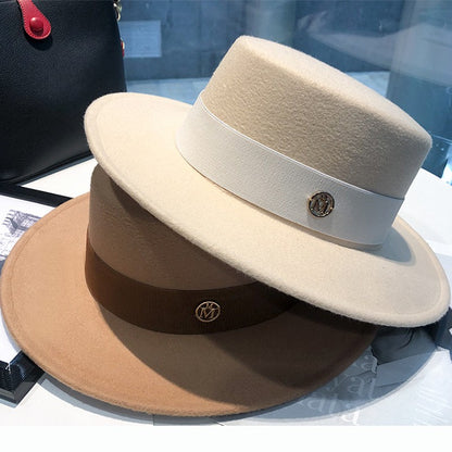 primavera outono moda praia 2025 Chapéu feminino fedora capela elegante Chapéu Panamá masculino fascinator Foto de casamento feltro Bowler novo
