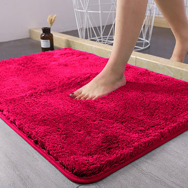 Bathroom Rug Super Absorbent Soft Microfiber Shaggy Bath Mat Non-Slip Machine Washable Bath Rug