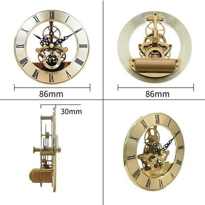 DIY Creative Mechanical Clock Ornament Frameless Metal Skeleton Clock Movement Home Silent Clock Living Room Office Decoration