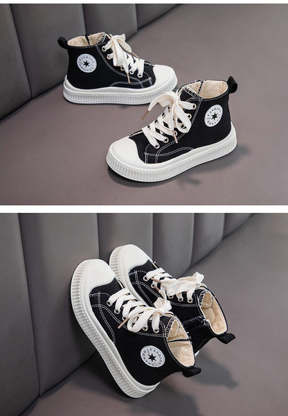 Children sports shoes outdoor indoor boys and girls non-slip canvas shoes campus students