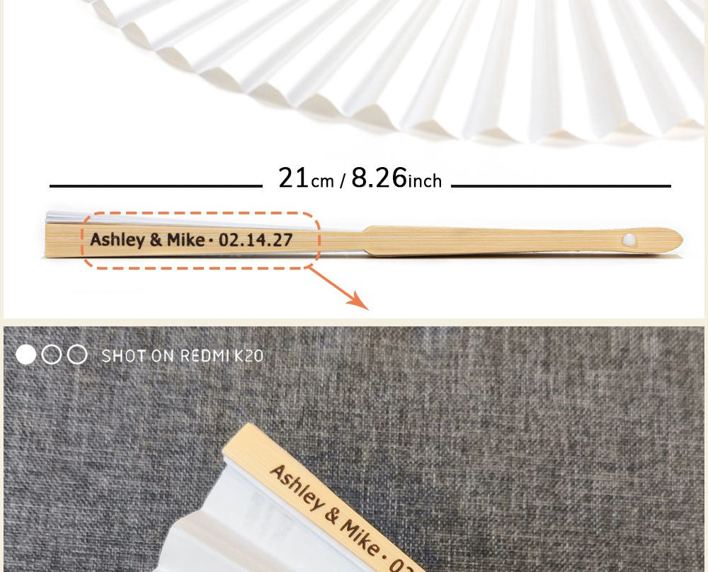 Personalized Wedding Fans Custom Hand Fan For Bridal Shower Beach And Summer Wedding Favors Rustic And Elegant Wooden Paper Fans
