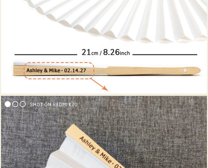 Personalized Wedding Fans Custom Hand Fan For Bridal Shower Beach And Summer Wedding Favors Rustic And Elegant Wooden Paper Fans