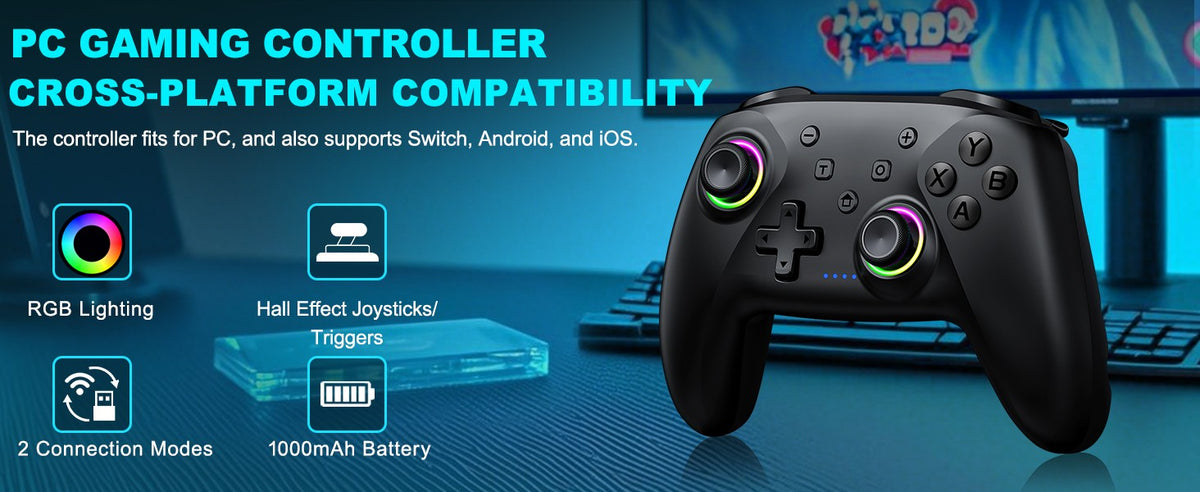 BEBONCOOL Wireless Controller for Switch 2 with Joystick Double Vibration Compatible for Switch OLED/Lite Switch Remote Gamepad