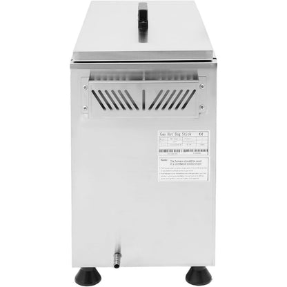 21L/22.19QT Commercial Gas-Powered Hot Corn Dog Fryer with 12 Hot Dog Racks, Adjustable Flame Stainless Steel