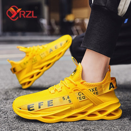 Tênis Masculino YRZL Calçados Masculinos Tênis Designer de Luxo Sapatos Masculinos Casuais Plataforma Antiderrapante Tênis de Corrida Masculino