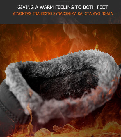 Men Boots 2025 Winter Shoes For Men Waterproof Snow Boots Winter Botas Hombre Warm Fur Ankle Boots Mens Botines