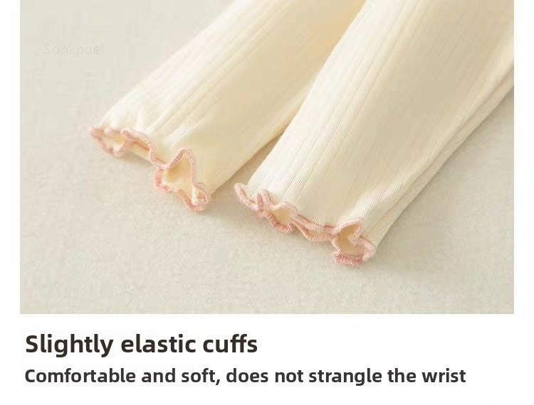 Cute Lovely Girls 2025 Autumn Pajama Set Korean Style Homewear 2 Piece Outfit Warm Long Sleeve Kids Sleepwear