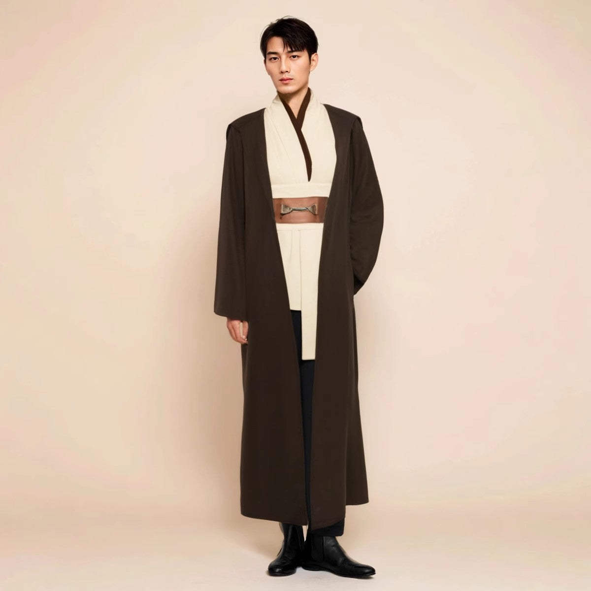 Halloween Jedi Cosplay Costume, Obi Wan Style Cosplay Robe, Retro Sci-Fi Stage Performance Costume