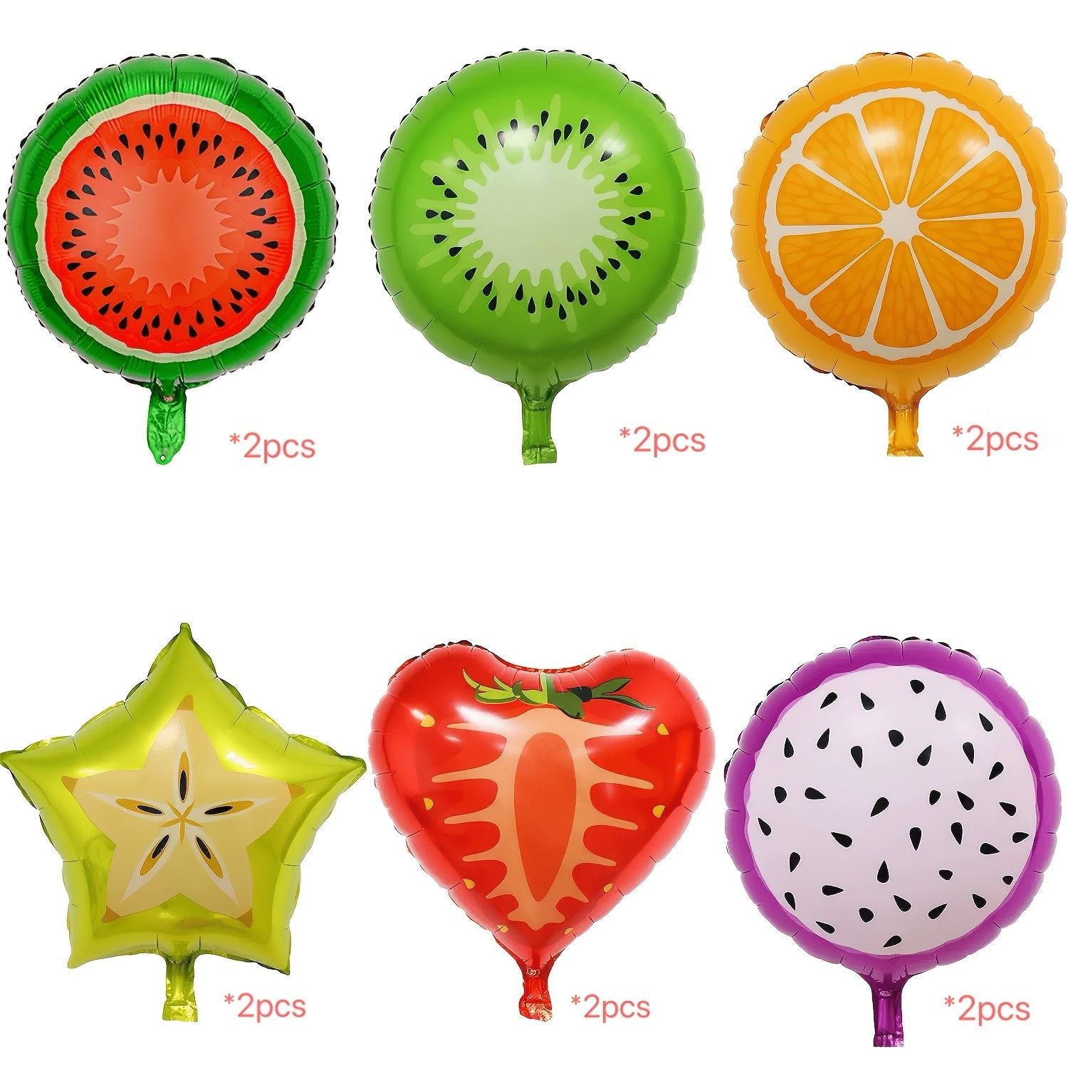 Tropical Balloon Hawaiian Balloons Fruit Watermelon Strawberry Orange Fruit Foil Balloon Birthday Party Pool Party Decorations