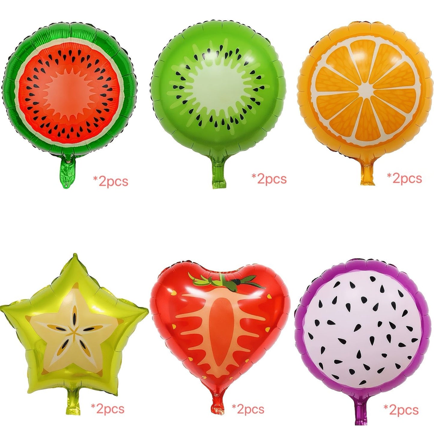 Tropical Balloon Hawaiian Balloons Fruit Watermelon Strawberry Orange Fruit Foil Balloon Birthday Party Pool Party Decorations