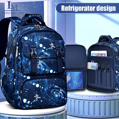 Mochila Ergonômica de Suporte Confortável para Coluna, para Livros Infantis do Ensino Fundamental e Médio Meninos Leve