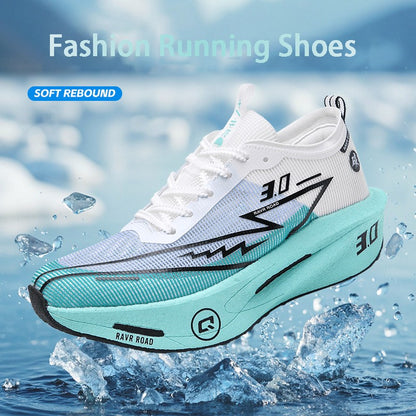 Tênis Masculino de Malha para Conforto 2025, Tênis de Corrida Masculino com Placa de Carbono 3.0, Amortecimento, Esportes, Treino, Corrida, Calçado Especializado para Corrida