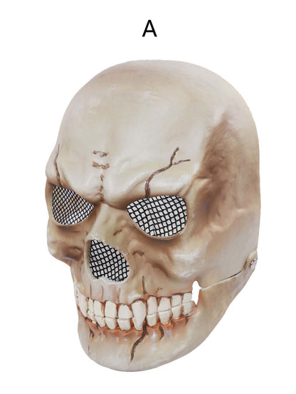 1pcs Moving Mouth Skull Mask Halloween Movable Props Scary Horror Character Props Halloween Holiday Party Masquerade Decoration