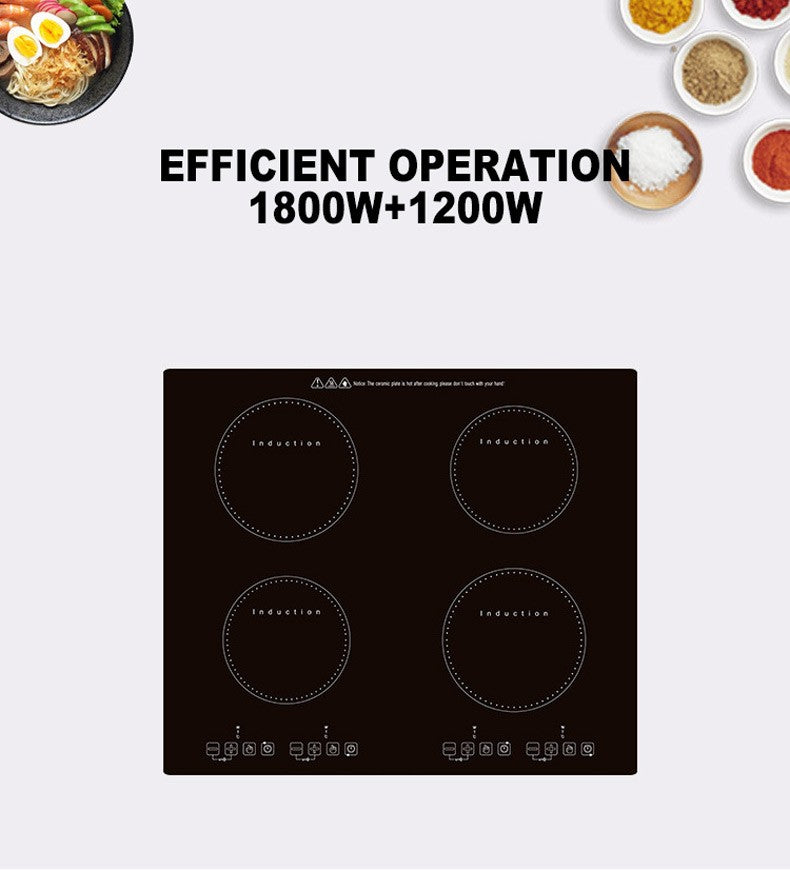 YUNLINLI Factory Electric Hob Four Burners Indution Cooker Cooktop High-power Kitchen Appliances Induction Cooker Stove