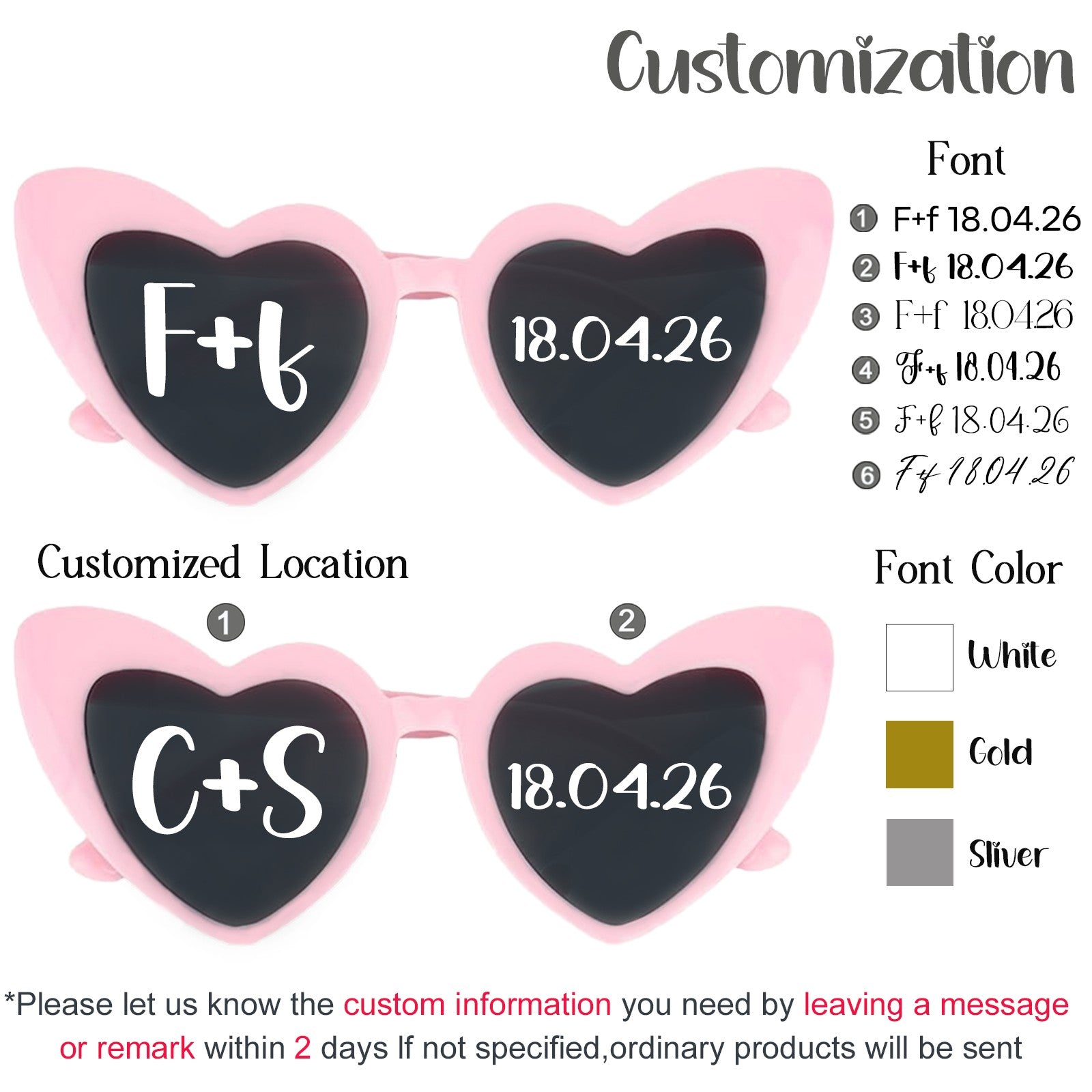 12-120Pcs Custom Wedding Sunglasses Personalised Heart Shaped Sunglasses Wedding Party Favors for Guest Date Initials Custom