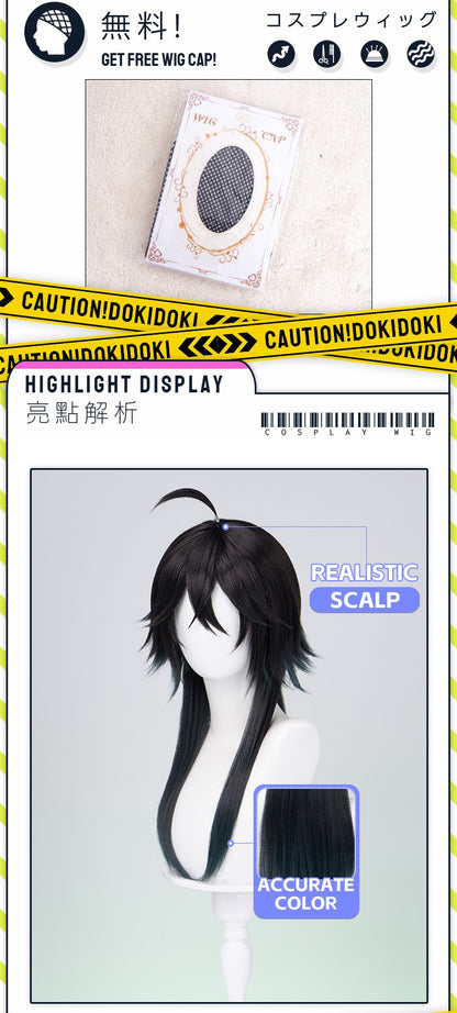 ?Ready for Ship?Idia Malleus Leona Vil Crowley Wig Game Cosplay DokiDoki Men 120cm Long Hair Fiber Idia Halloween  Free Wig Cap