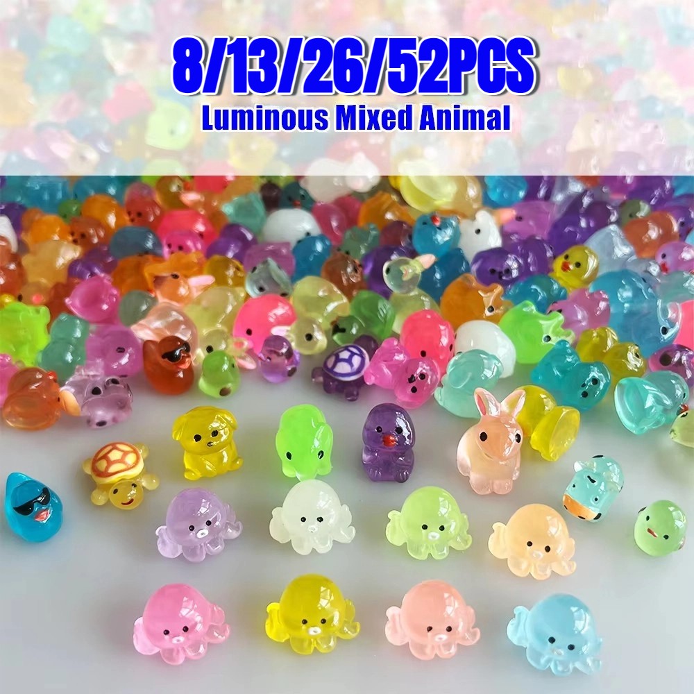 Luminous Mini Resin Animals, Including Tiny Glowing Ducks, Perfect for Decorating Fairy Gardens, Aquariums, And Dollhouses