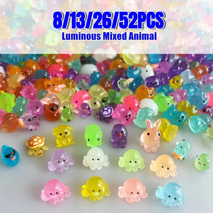 Luminous Mini Resin Animals, Including Tiny Glowing Ducks, Perfect for Decorating Fairy Gardens, Aquariums, And Dollhouses