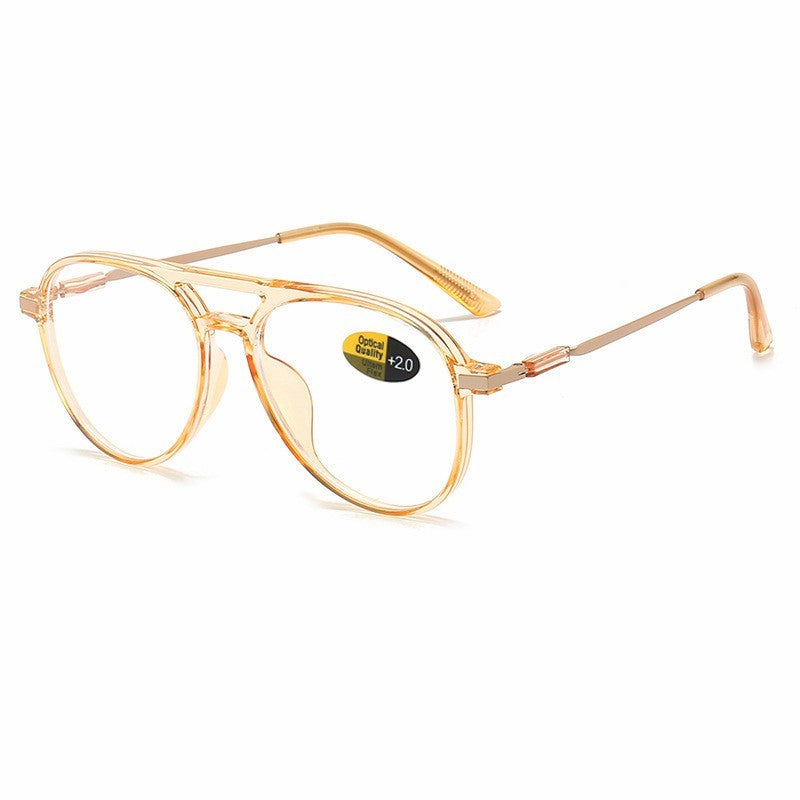 Transparent Frame Reading Glasses For Women Anti Blue Light Aviation Presbyopic Glasses For Men Polit Eyeglasses +1.00~+4.00