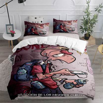 Conjunto de Capa de Edredom Condorito Chile Comics Book sem lençol de Cama King Queen Casal Full Solteiro