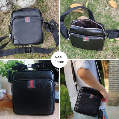 Famous Brand Small Men's Bag Genuine Leather Men Shoulder Bag Messenger Bag Fashion Business Man Crossbody Bag Cowhide Briefcase