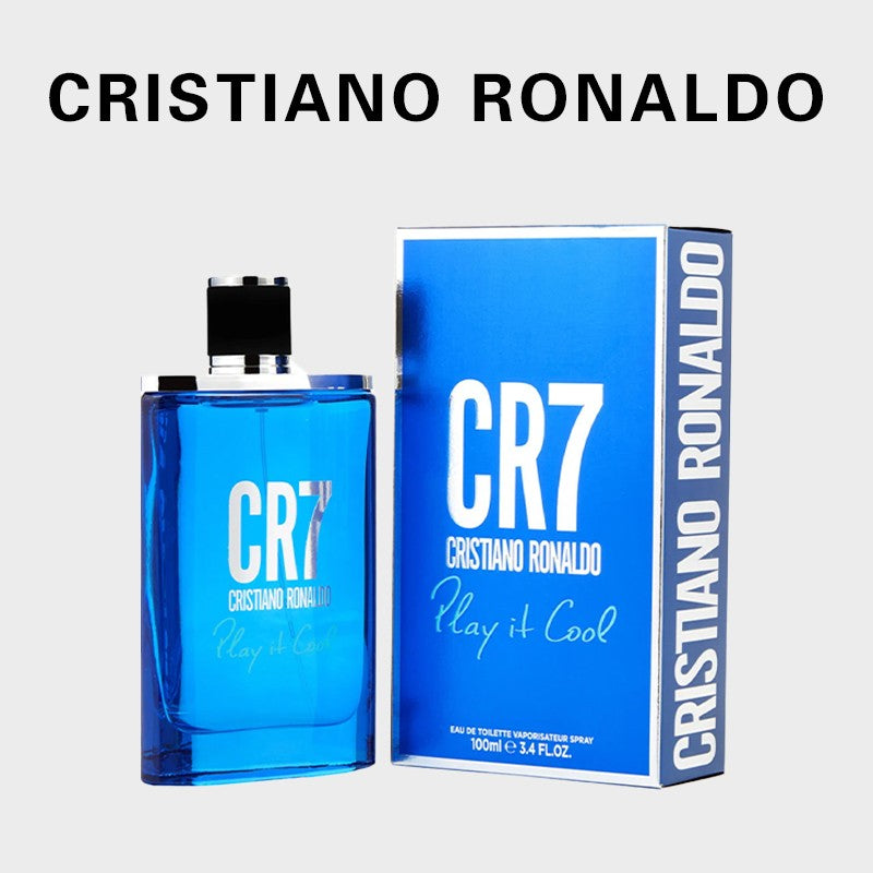 Cristiano Ronaldo Cr7 Play It Cool men Eau De Toilette Spray 100ml Aromatic Woody Original Long-Lasting Fragrance