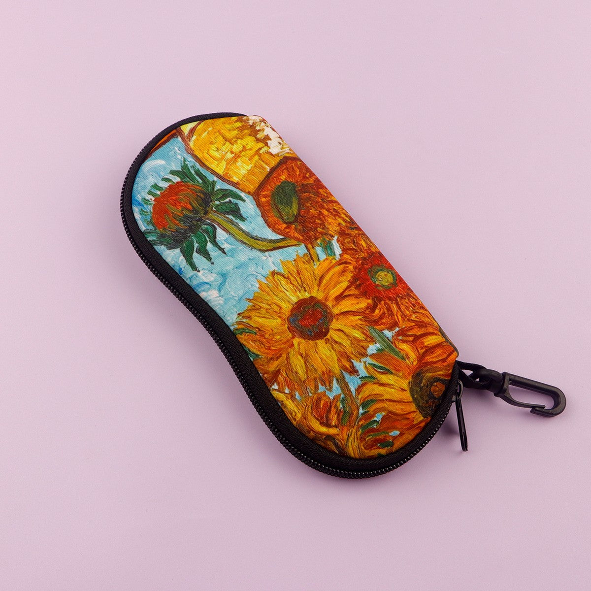 Vintage Van Gogh Sunglasses Box Glasses Soft Cloth Bags Glasses Case Women Zipper Sunglasses Bags Eyeglasses Case Eyewear Bag