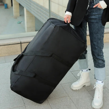 Mala de Viagem Expansível com Rodinhas, Bolsa de Armazenamento com Rodas, Grande Capacidade, Bagagem de Mão, Bolsa de Rodas Dobrável