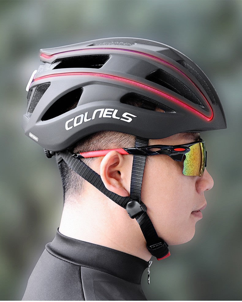 Capacete de Ciclismo Profissional COLNELS com Lanterna Traseira USB e Barra de Luz para Ciclismo de Estrada e Esportes ao Ar Livre